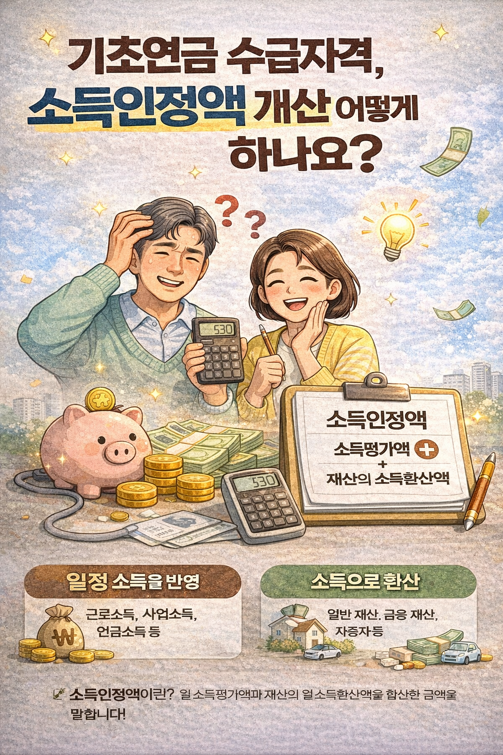기초연금 수급자격과 소득인정액 계산