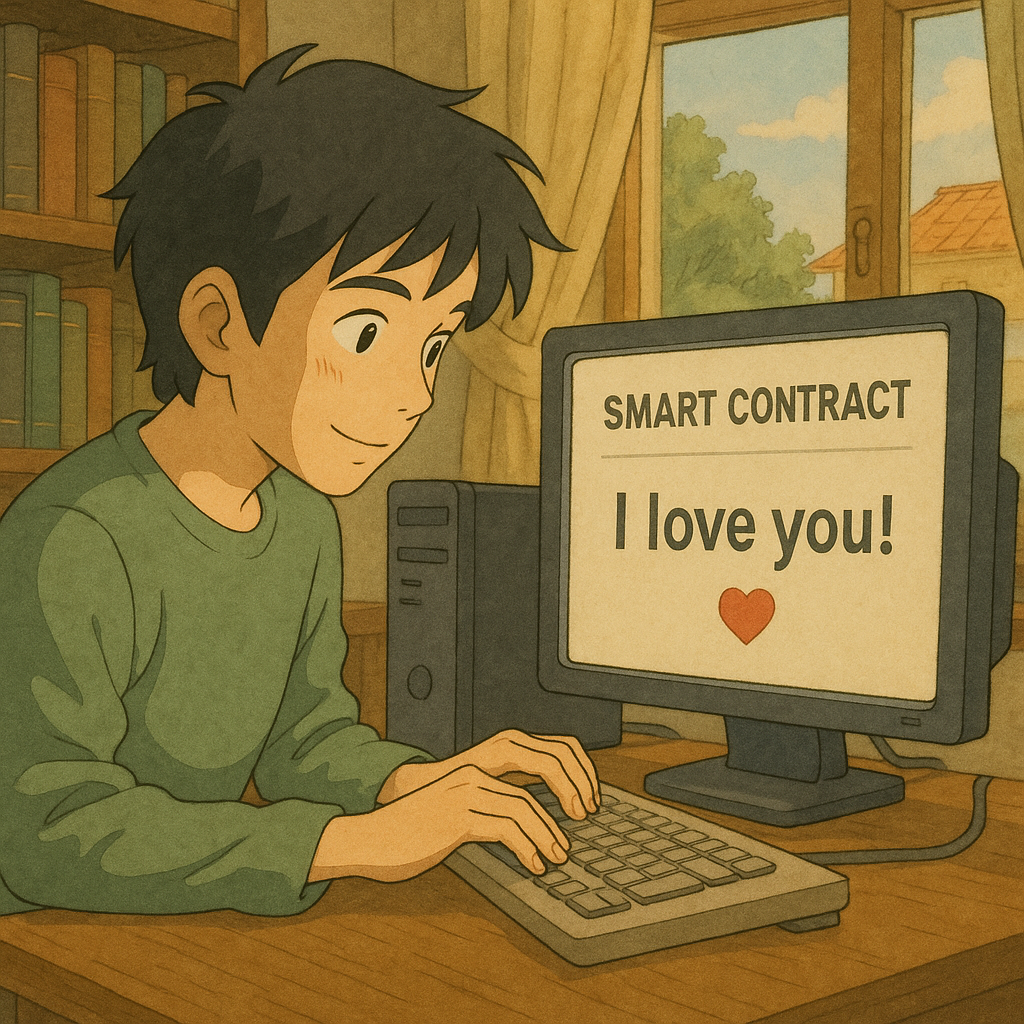 스마트 계약으로 짝사랑 고백한 개발자 사진