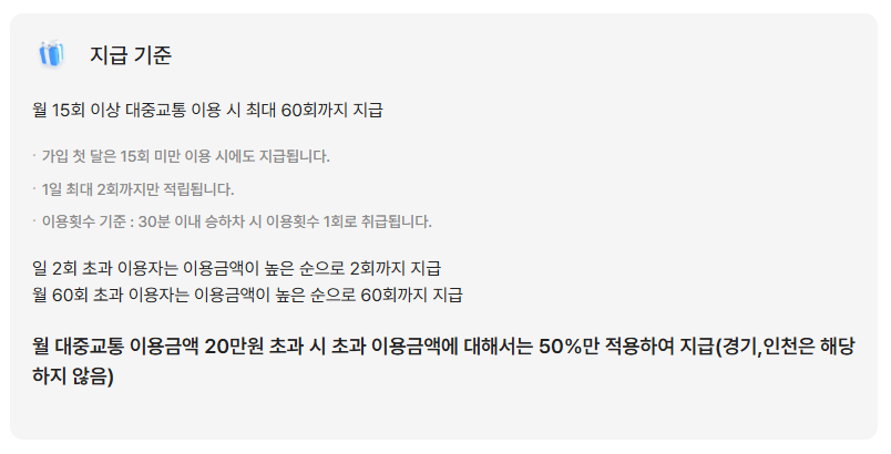 K-패스 환급 조건