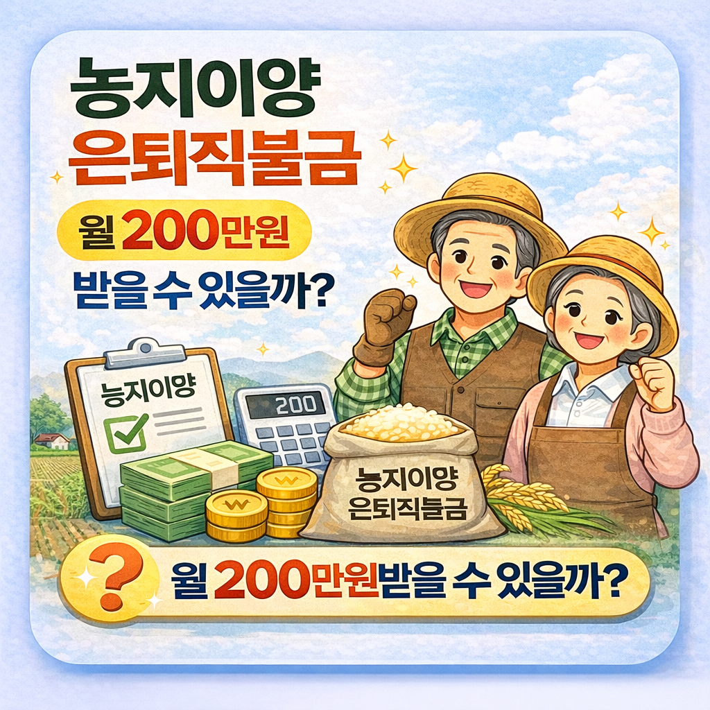 농지이양 은퇴직불금 월 200만원 받을 수 있을까?