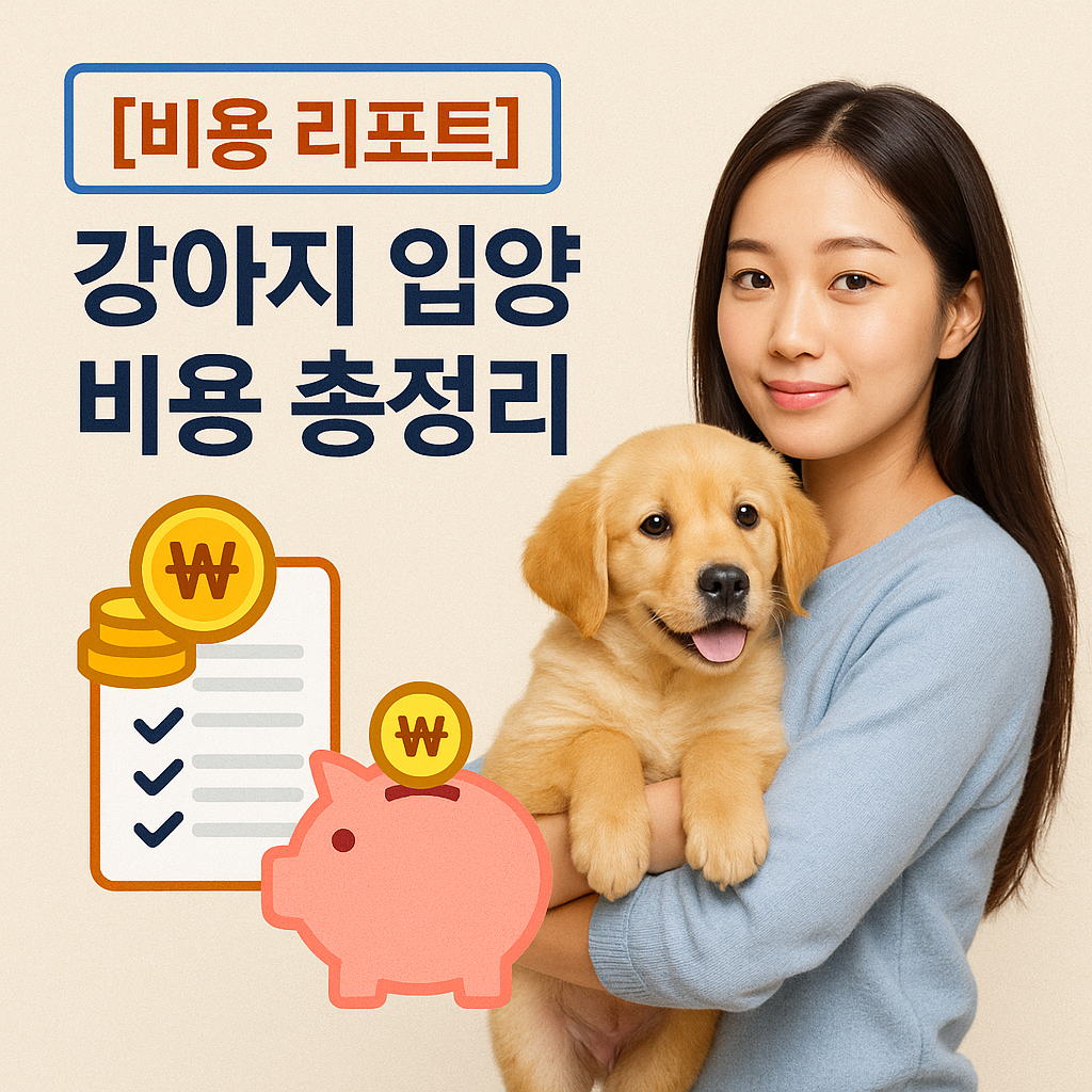 [비용 리포트] 강아지 입양 비용 총정리 ｜ 초기비용·숨은비용·지원정보