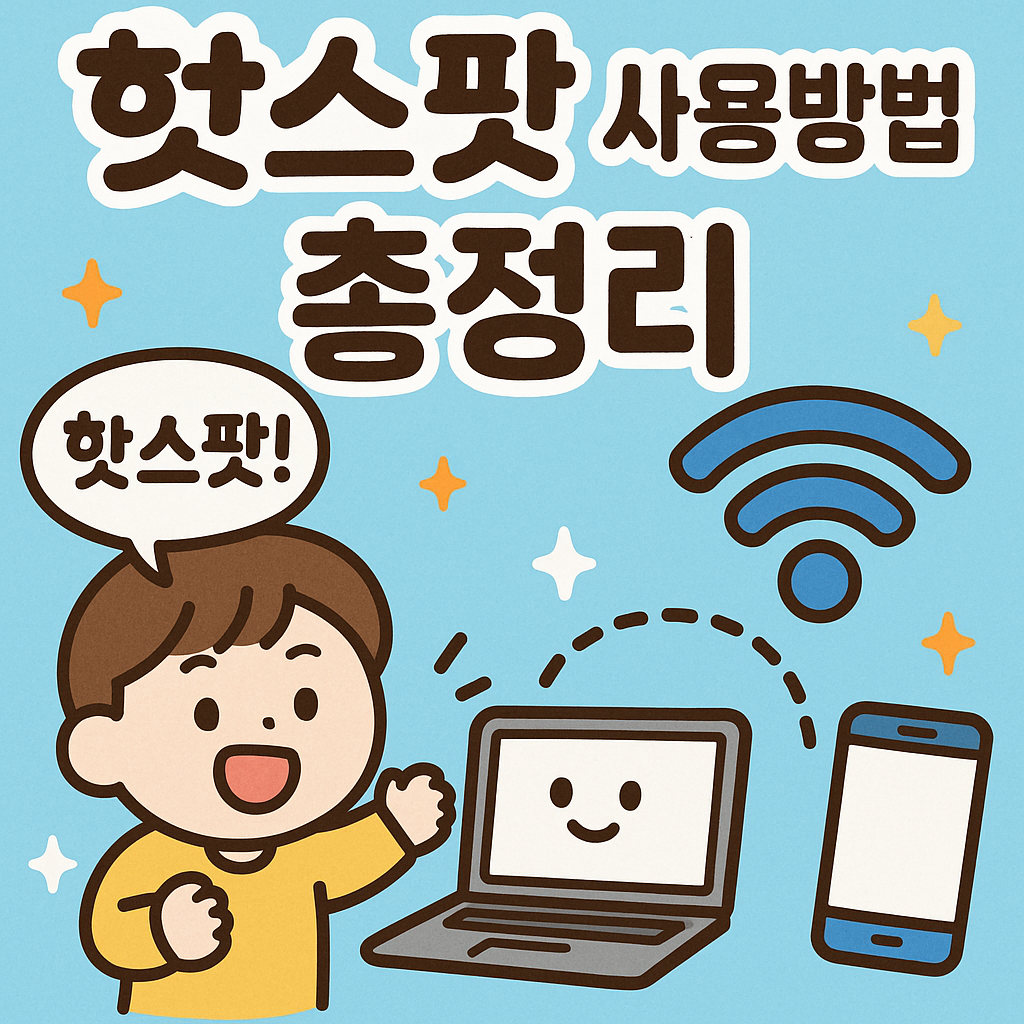 핫스팟 사용방법 총정리 (스마트폰, 노트북)