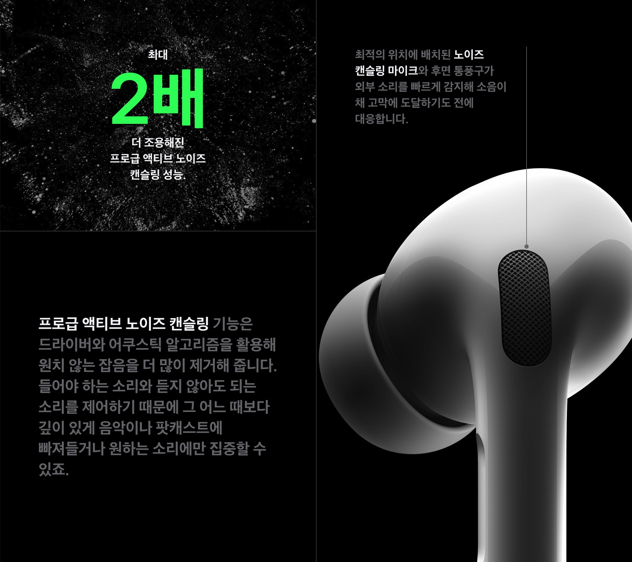 에어팟 프로 2세대 노이즈 캔슬링
