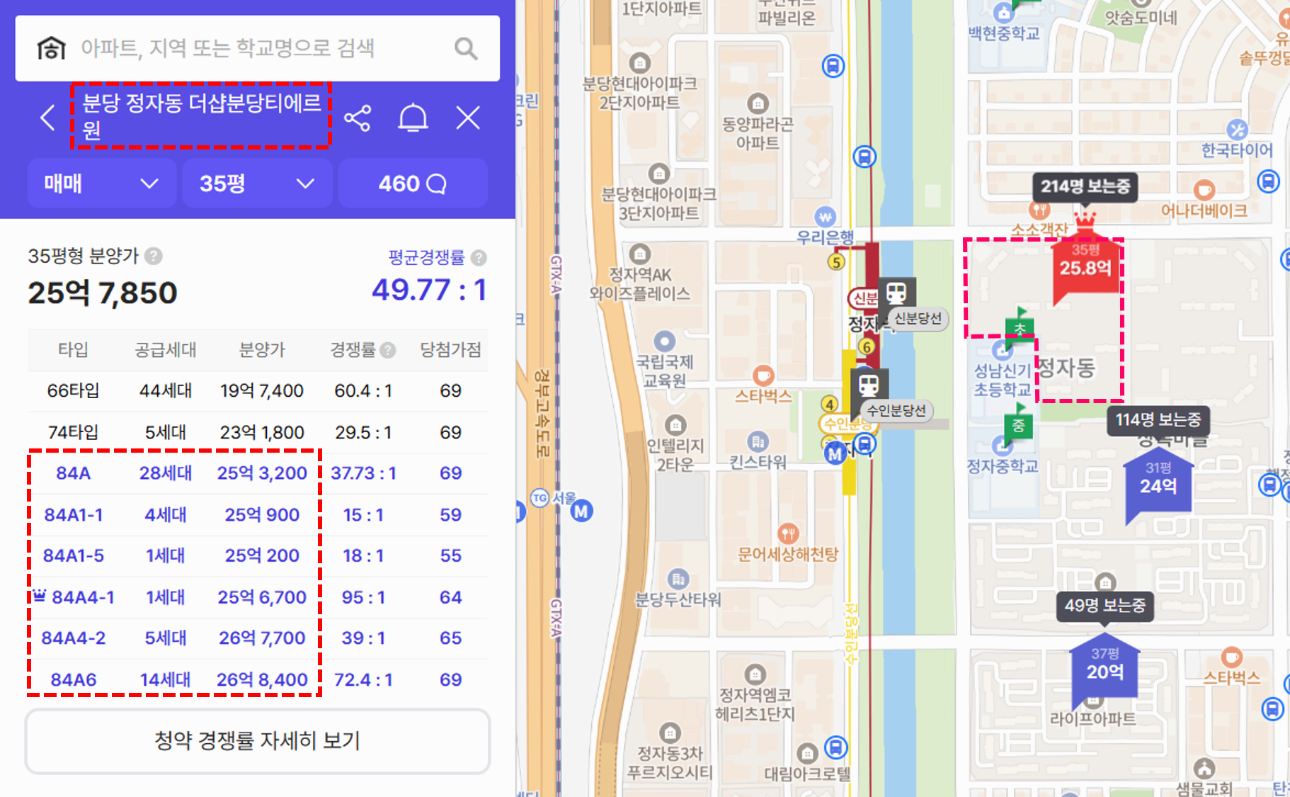 더샵 분당 티에르 분양가