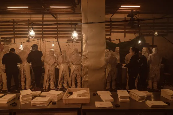 투표 조작 중인 권순태 수하들