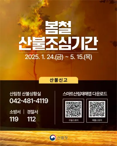 2025년 봄철 산불조심기간