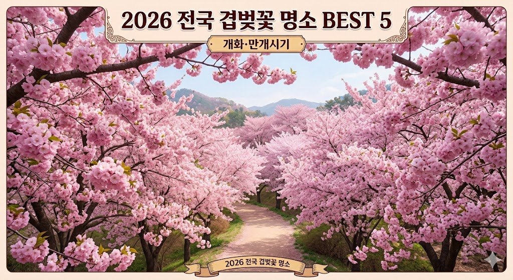 2026 전국 겹벚꽃 명소 BEST 5 추천 일반벚꽃과 겹벚꽃 차이&middot;만개&middot;개화시기