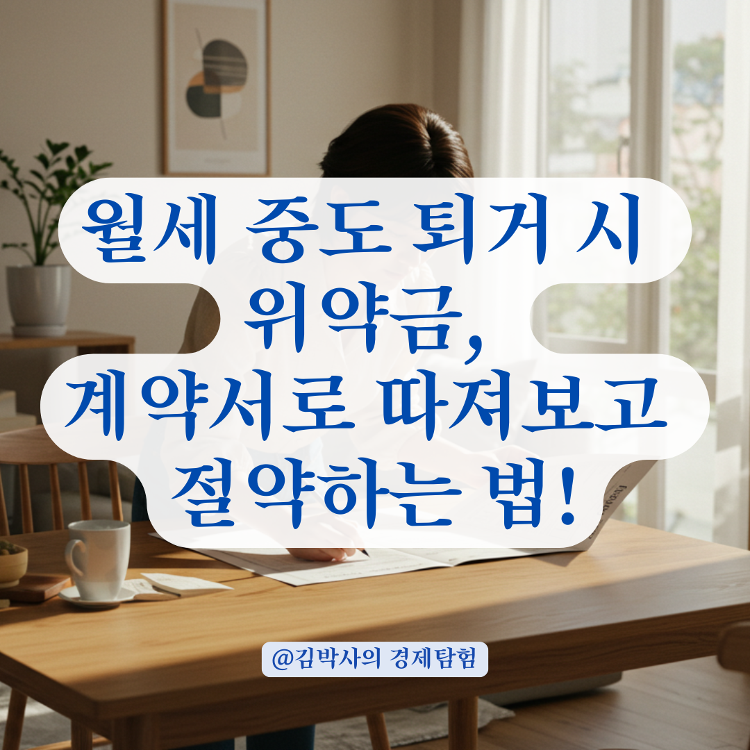 월세 중도 퇴거 시 위약금 기준, 계약서 내용으로 따져보는 방법.