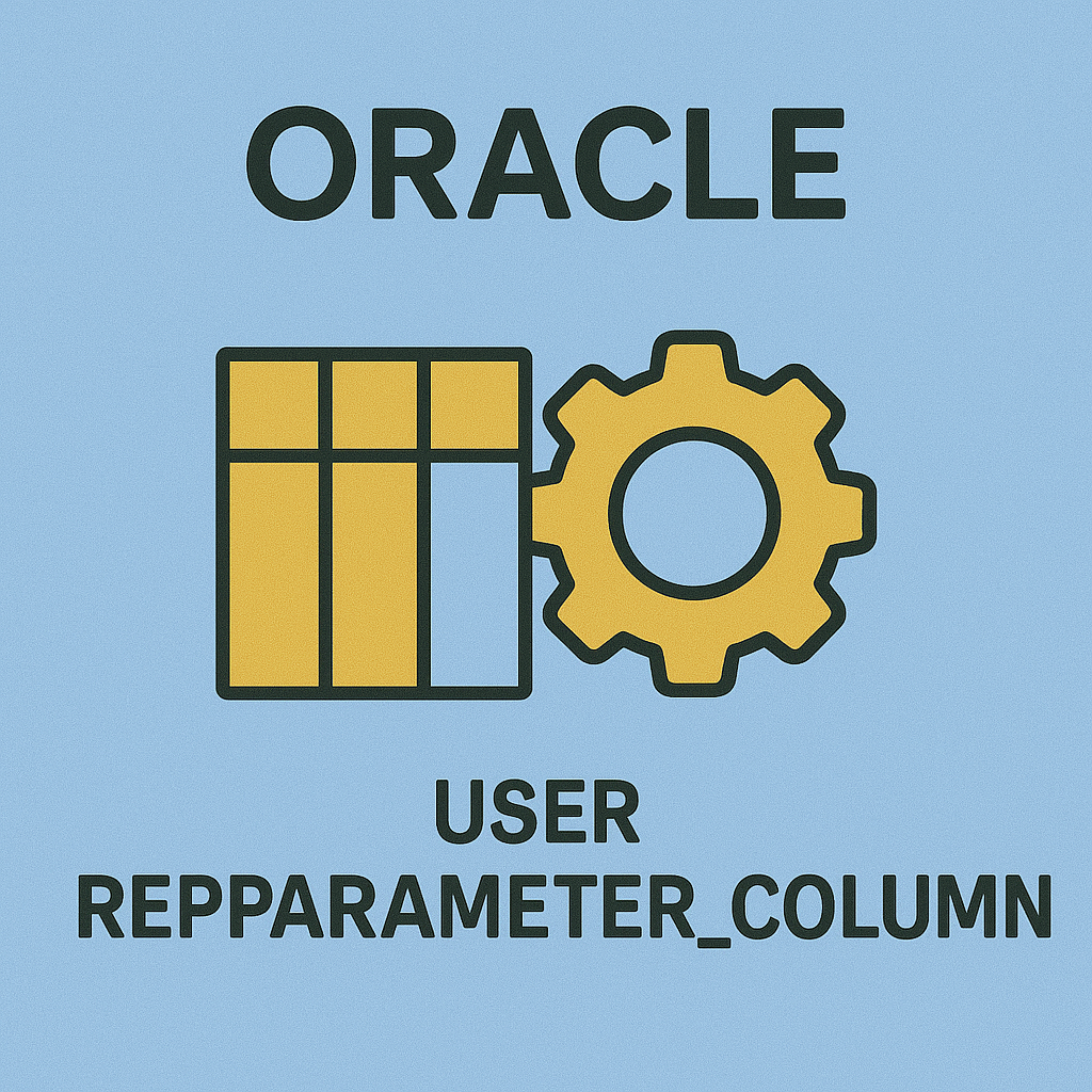 USER_REPPARAMETER_COLUMN 분석 : 복제 충돌 해결의 핵심 파라미터 열 추적 가이드
