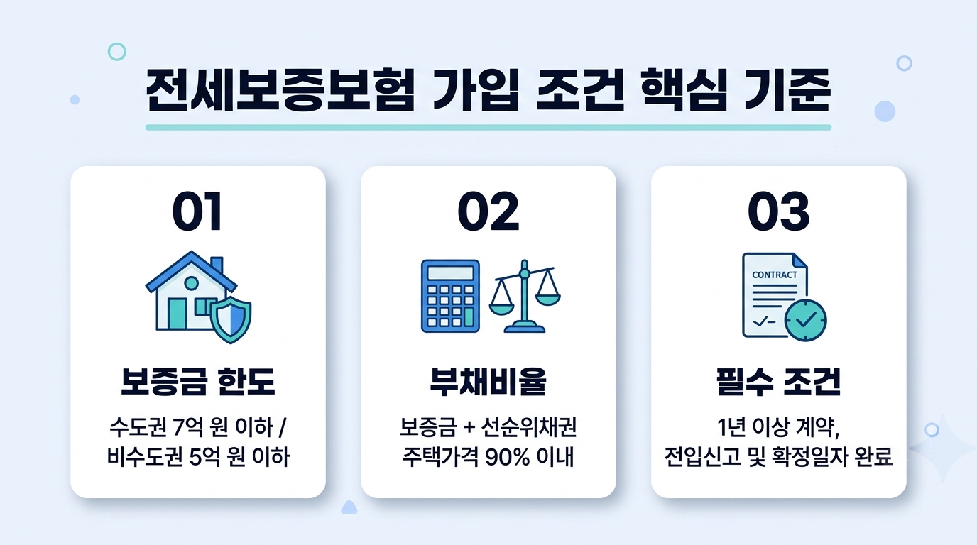 전세보증보험 가입 조건 핵심기준