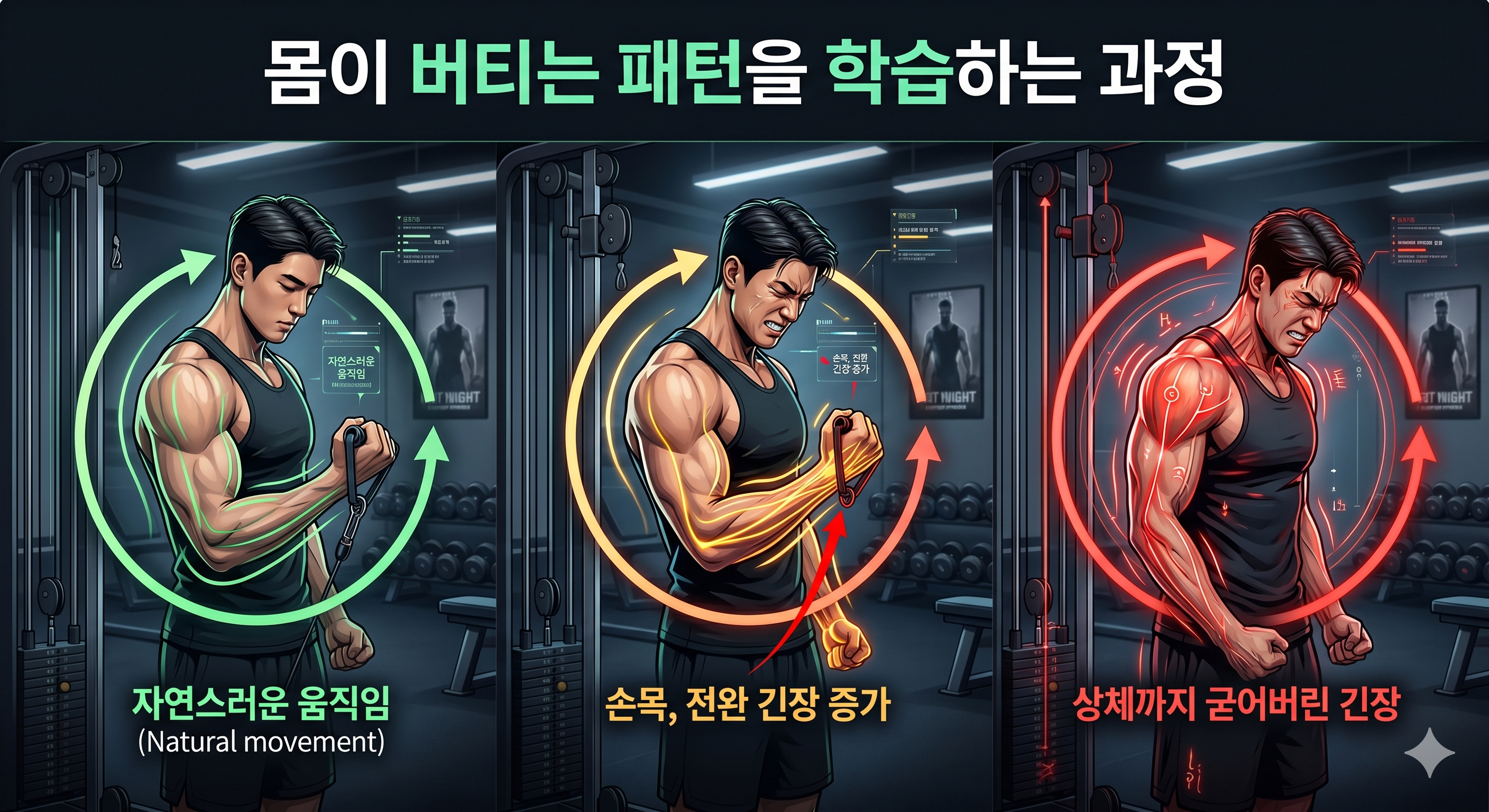 몸이 버티는 패턴을 학습하는 과정