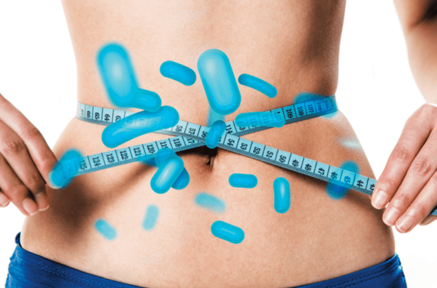 장내-유산균이-가득한-배를-테이프-줄자로-허리-둘레를-측정하는-날씬한-여성
