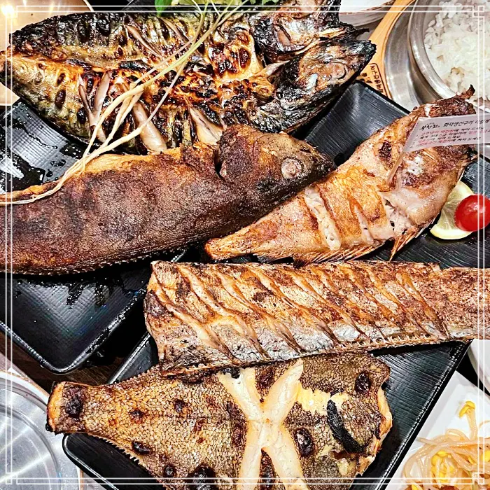 부천, 상동 맛집 470도 대형 화덕 5종 생선 구이, 묵은지 짜글이 전골