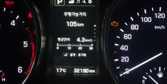 싼타페DM 계기판