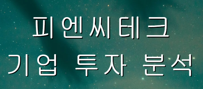 피엔씨테크 기업 투자 분석