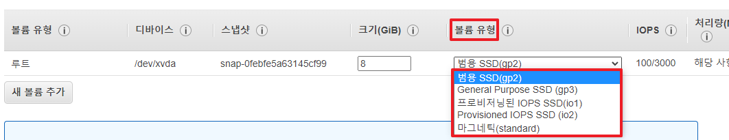 EBS 볼륨(Volume)