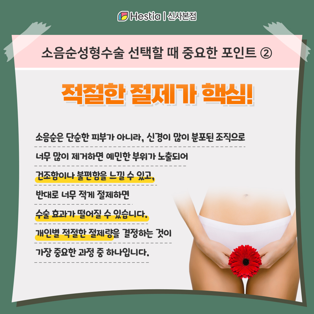 소음순수술병원 선택 시 체크! - 적절한 절제가 핵심입니다!
