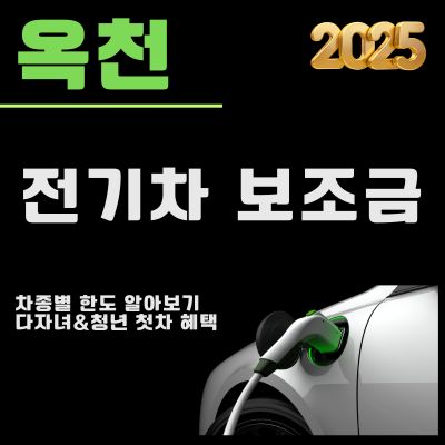 썸네일_2025 옥천 전기차 보조금 개편 총정리 (지급한도, 대상 차종, 지급현황 조회방법)