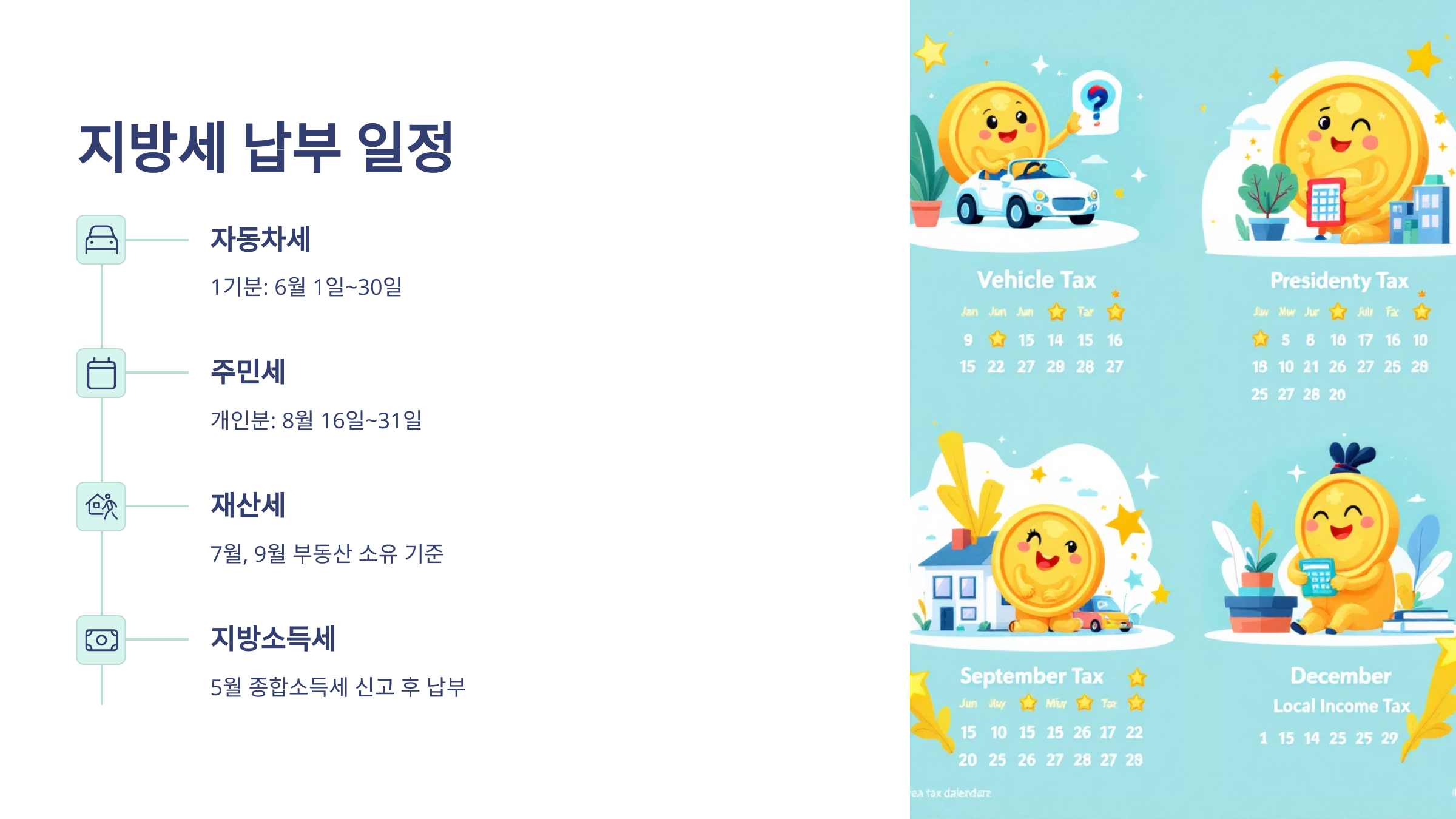 🧾 2025 지방세 납부 기간, 자동차세와 주민세 꼭 챙기세요!