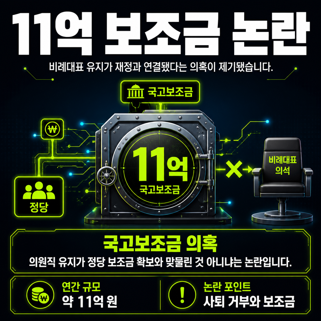 11억 보조금 논란