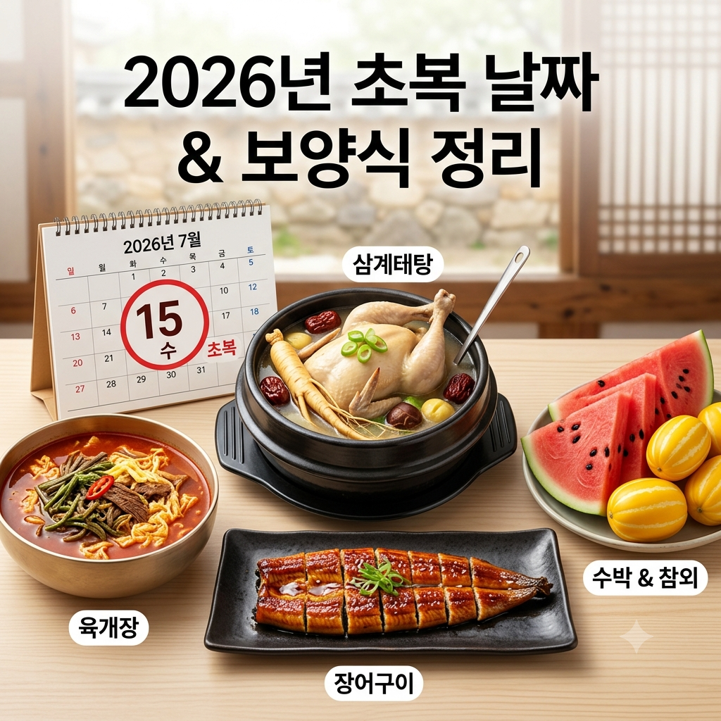 26년 초복 날짜 초복에 먹는 음식 정리