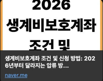 생계비 보호 계좌