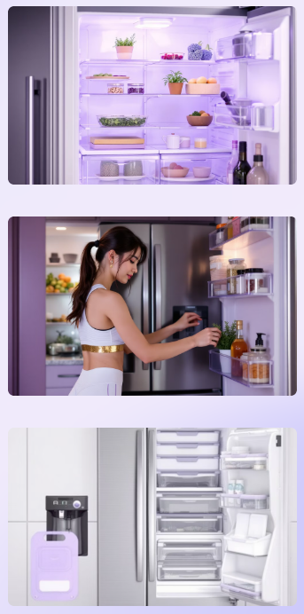 냉장고 내부 정리 모습