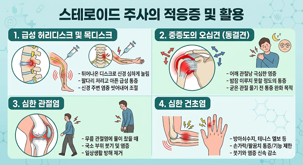 스테로이드 주사 적용부위