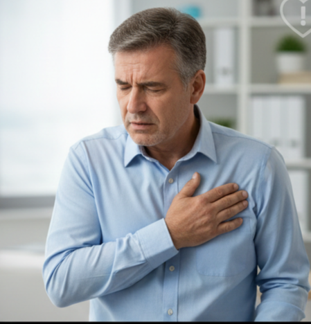 가슴 답답함과 통증 이미지