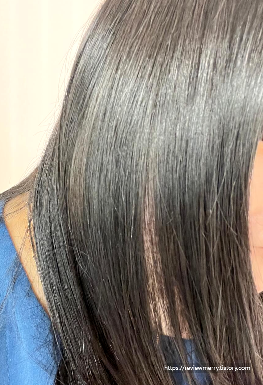 매직 후 머릿결 사진