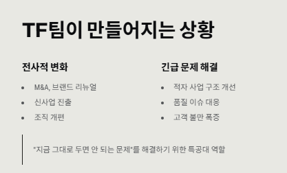 TF팀 (task force)의미