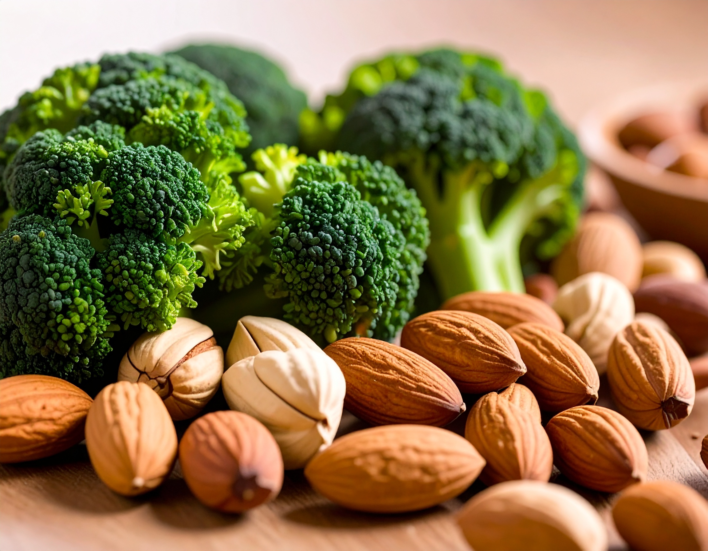 브로콜리와 견과류 &mdash; 피토스테롤이 풍부한 자연식품