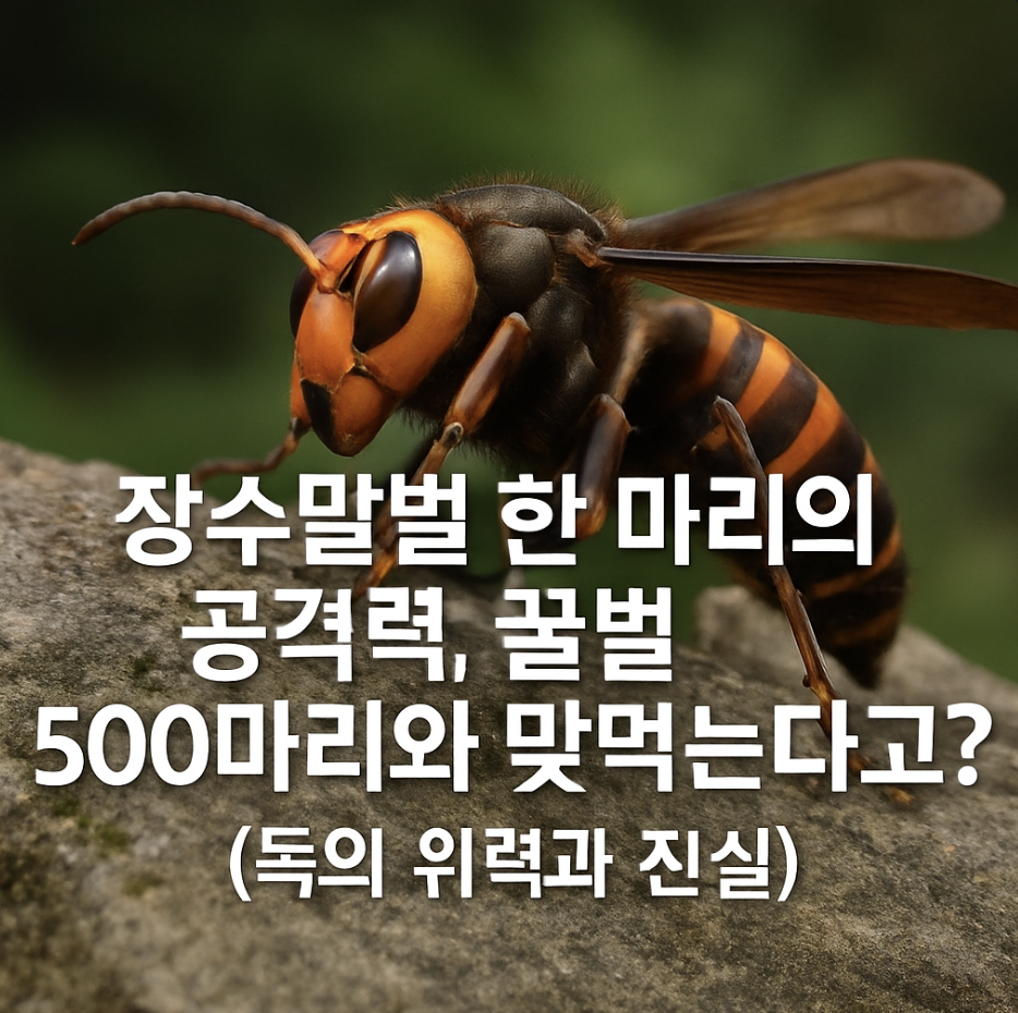 장수말벌 한 마리의 공격력, 꿀벌 500마리와 맞먹는다고? (독의 위력과 진실)