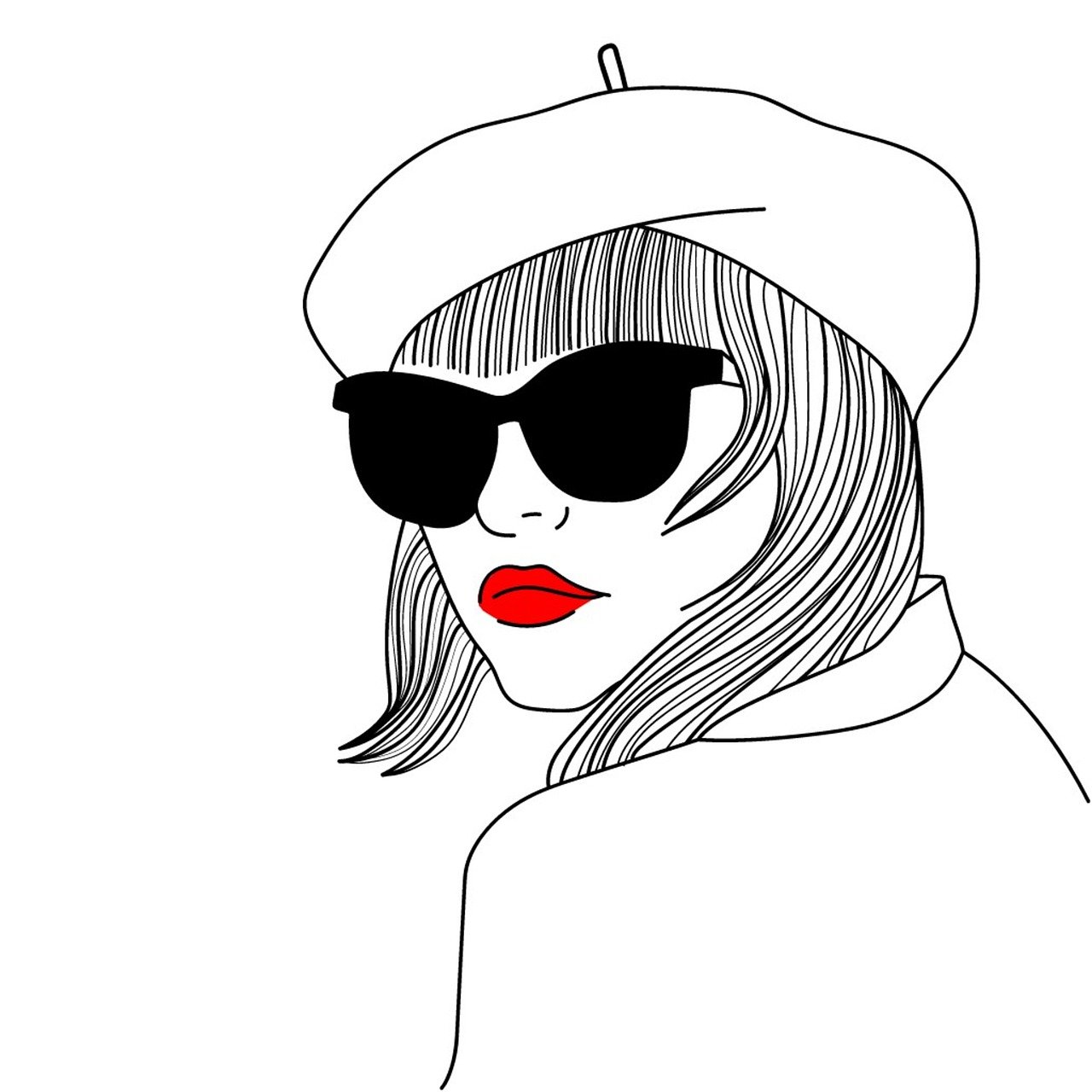 그녀의 수상함을 표현한 이미지