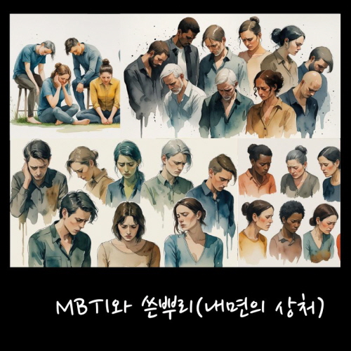 MBTI와 각 유형이 가지고 있는 쓴뿌리에 대한 그림