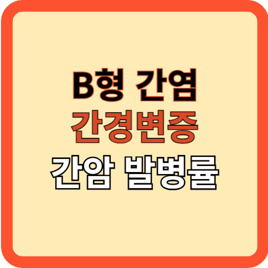 만성 B형간염: 간경변증과 간암 발병률 분석