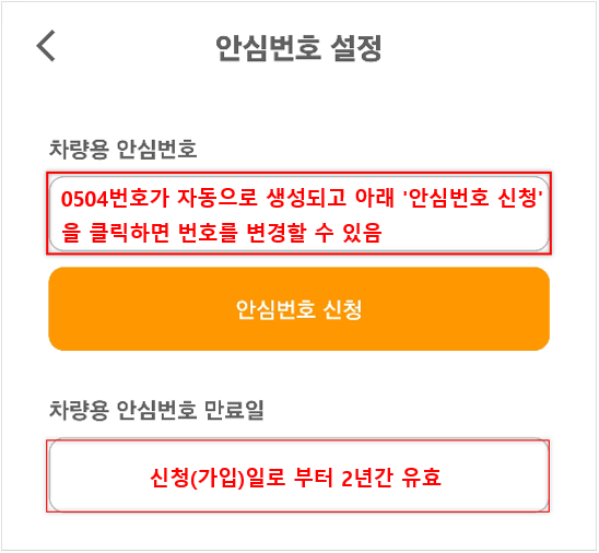 주차안심 번호
