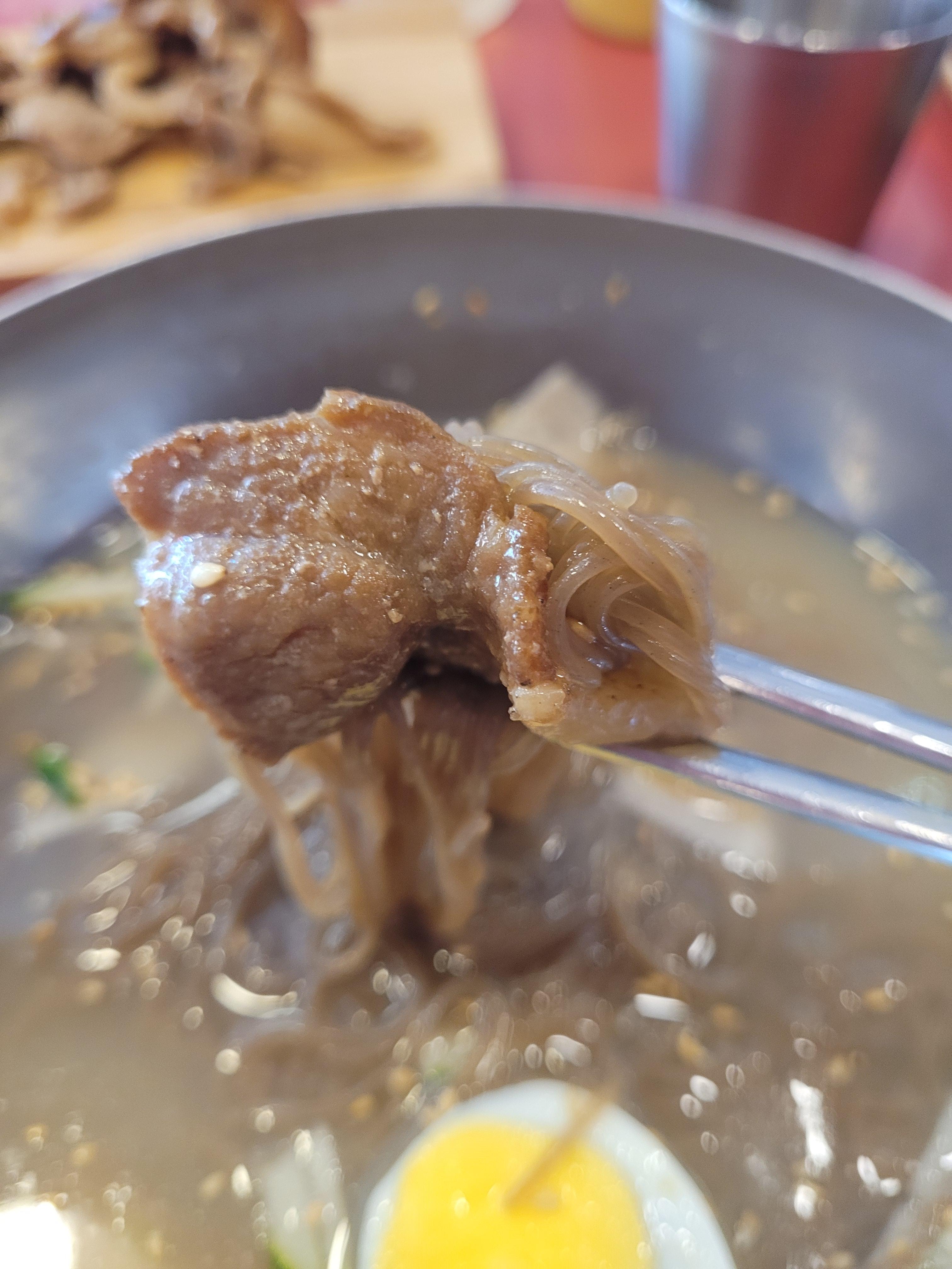 고기싸먹는 물냉면