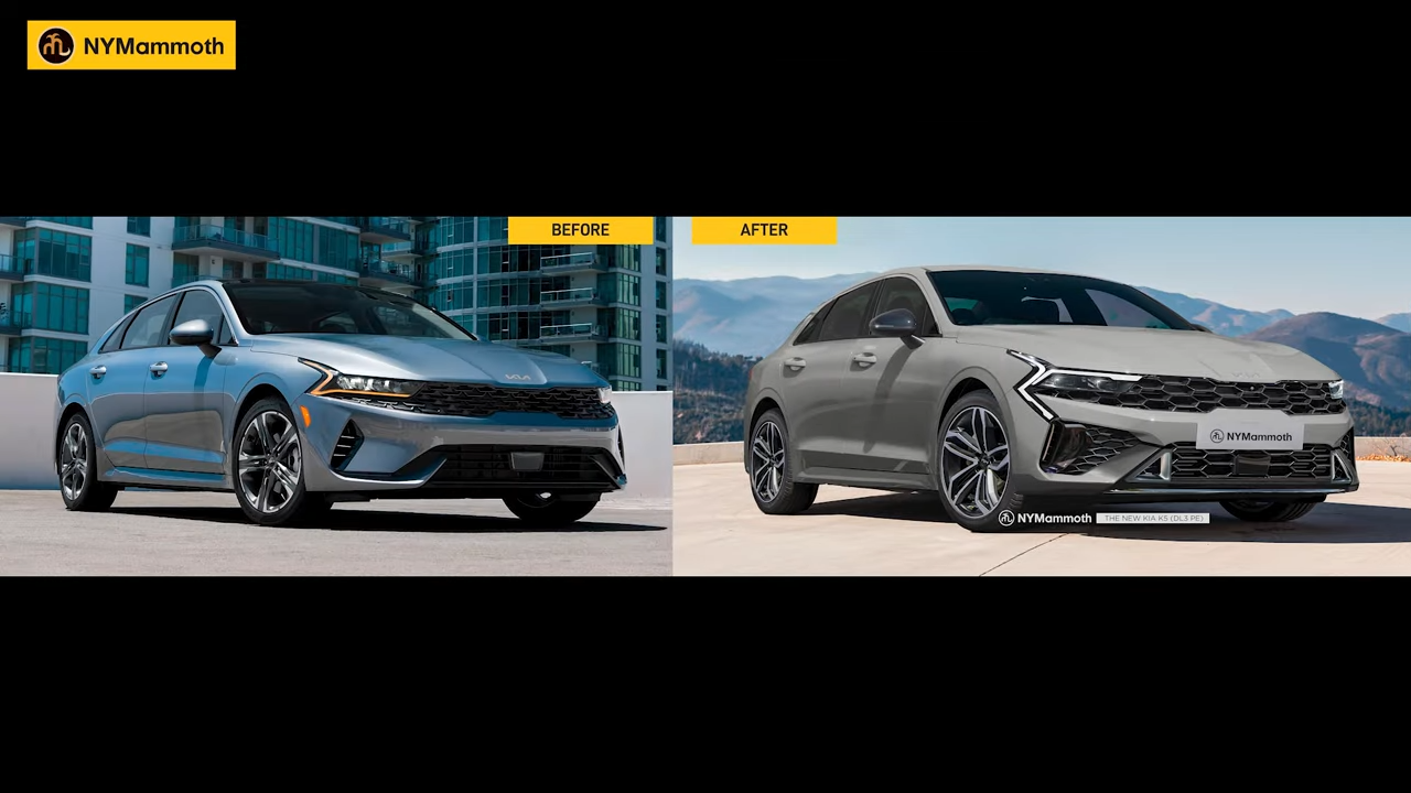 기아 K5 페이스리프트 예상도 비교