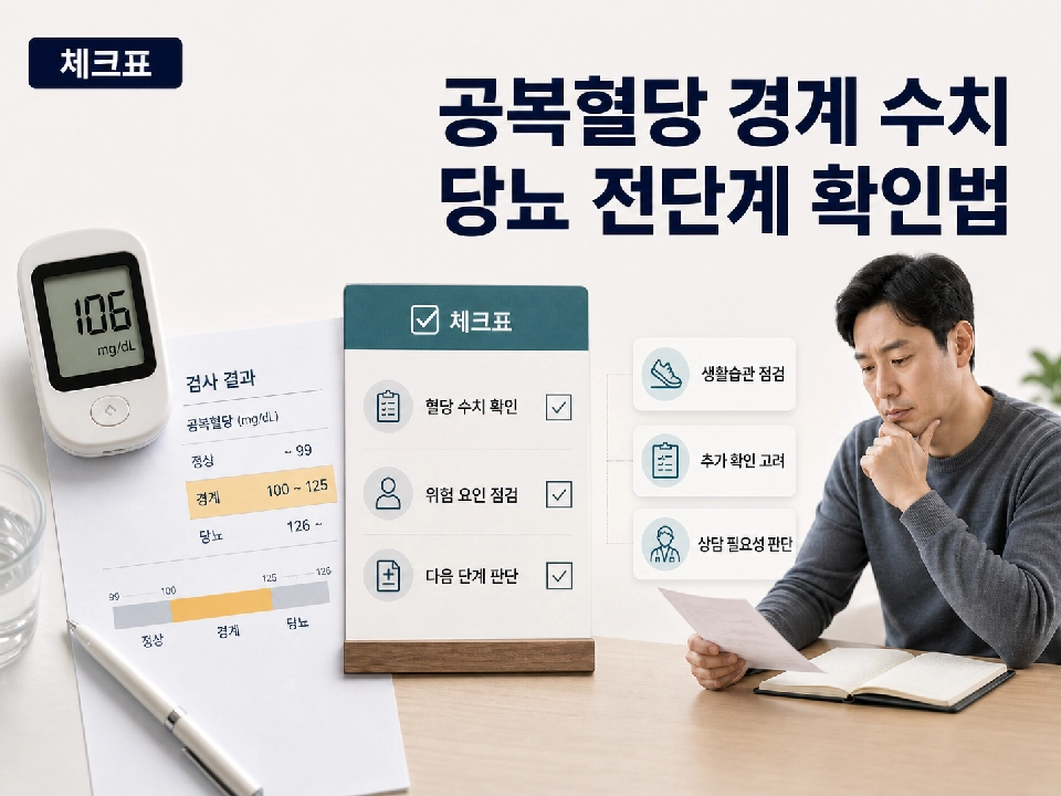 건강검진 공복혈당 높게 나왔을 때 먼저 확인할 6가지