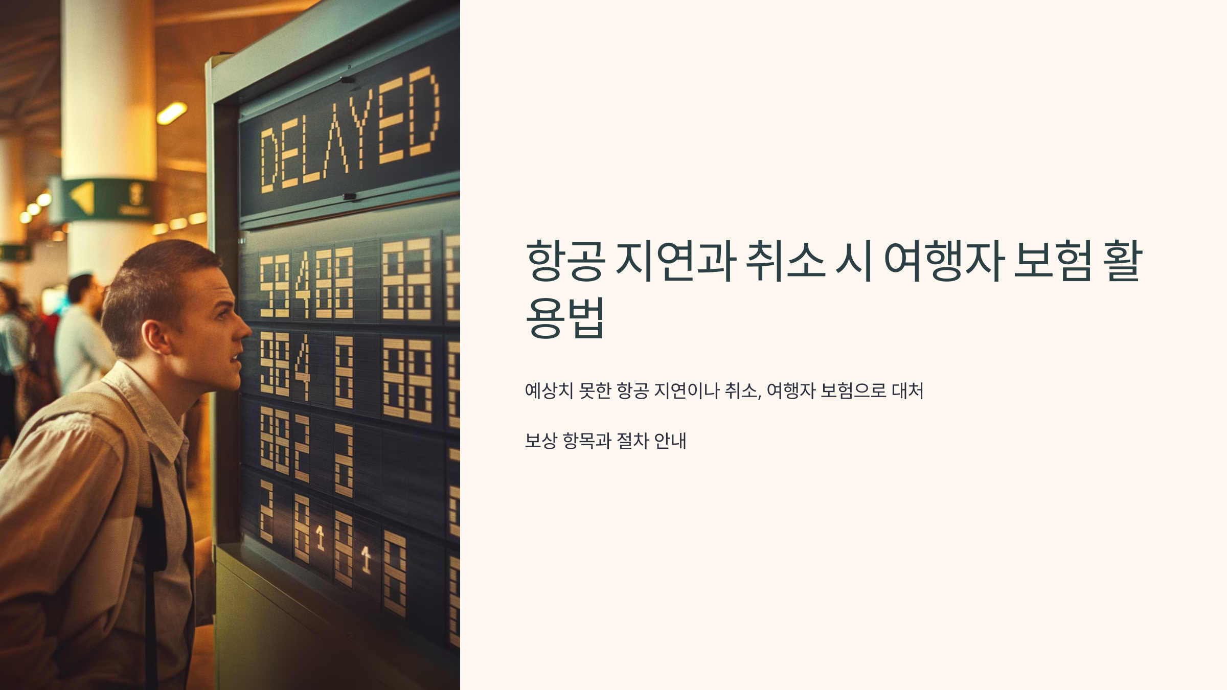 항공 지연과 취소 시 여행자 보험 활용법 🛫🛡️