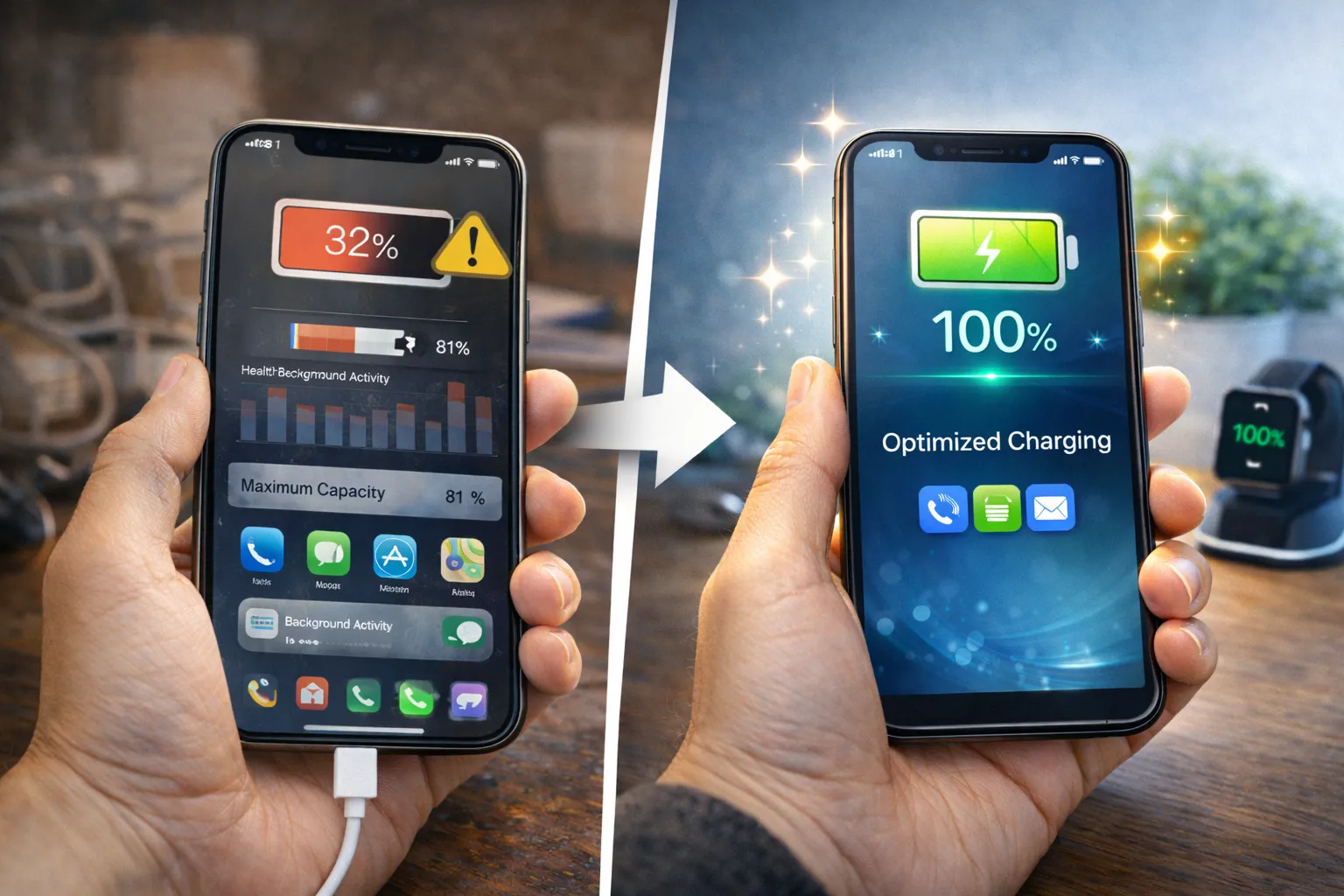 아이폰 배터리 수명 (백그라운드 설정, 위치서비스, 충전습관)