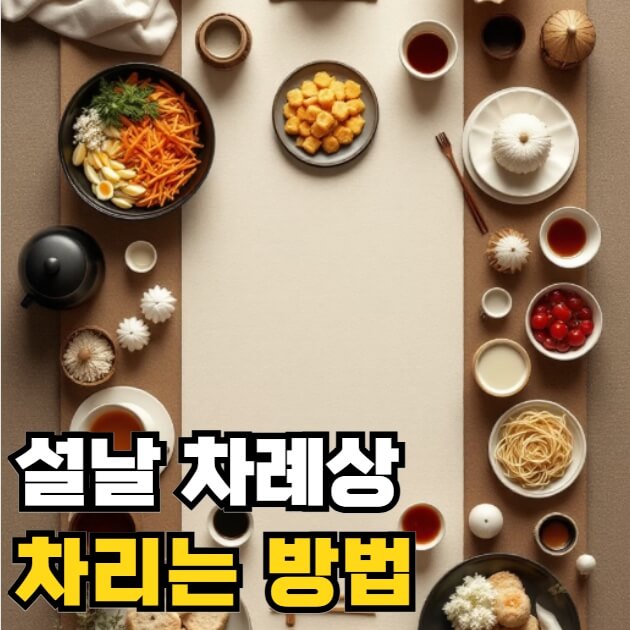 설날 차례상 차리는 방법