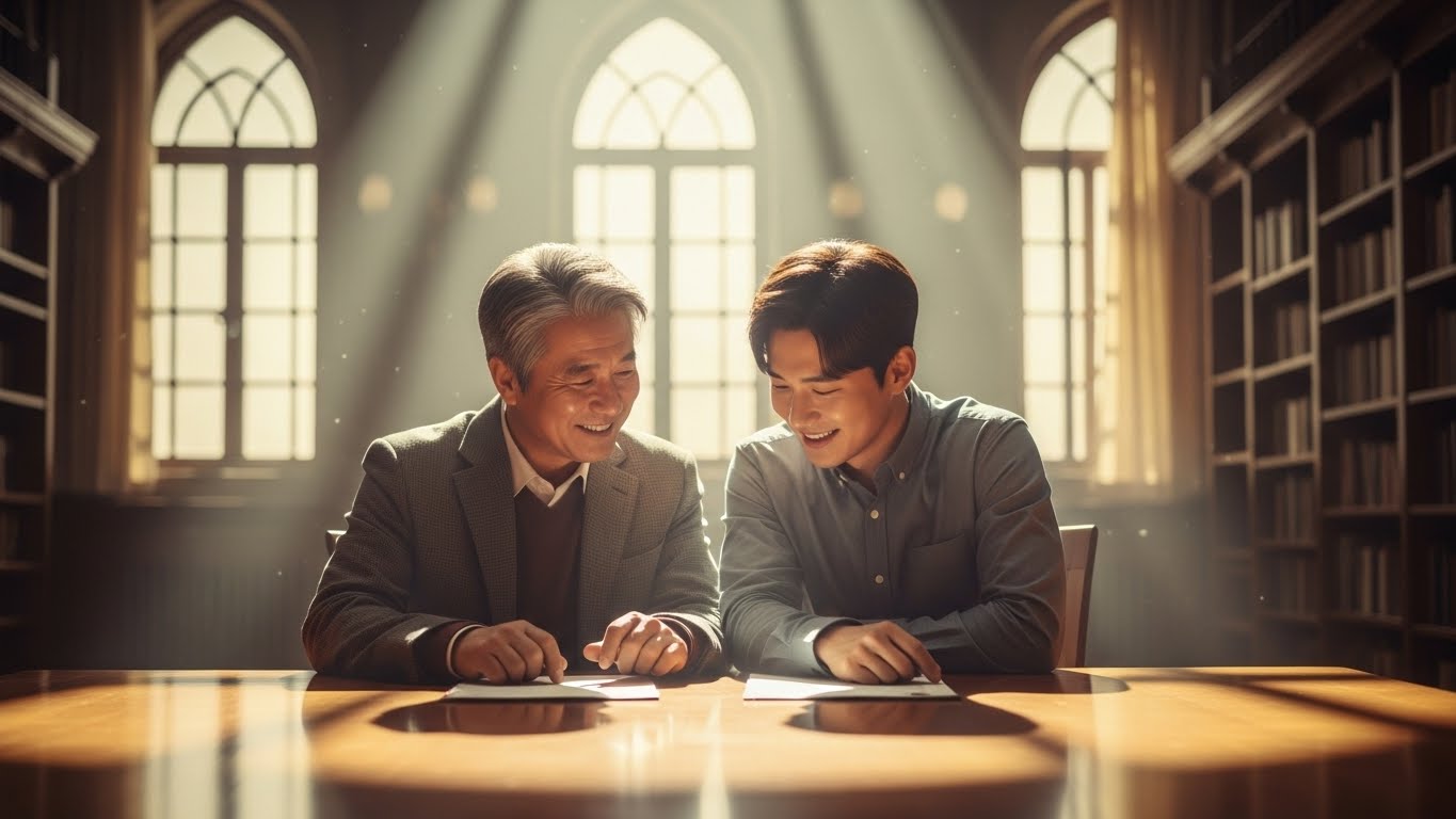 투명하고 합법적인 부의 이전을 통해 가족 자산의 미래를 함께 설계하는 부자의 모습