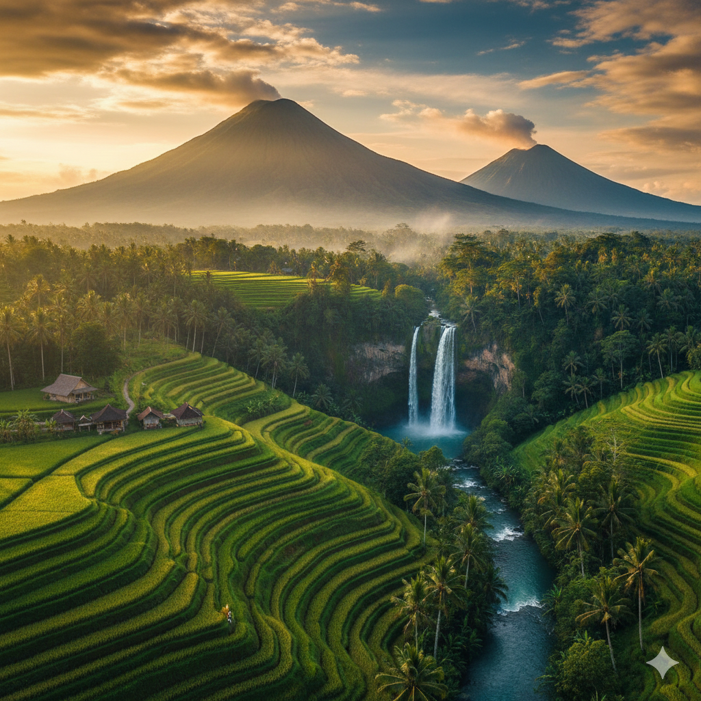 인도네시아의 자연경관 이미지