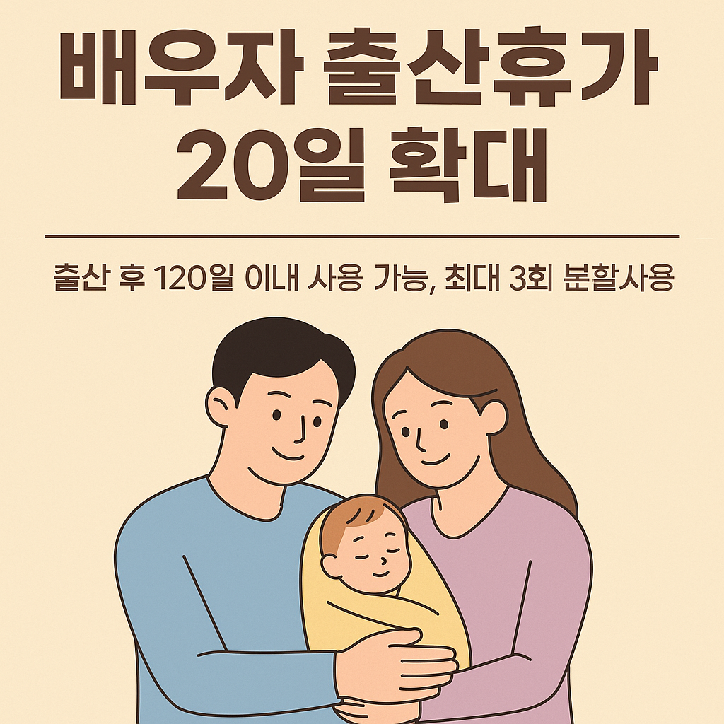 배우자 출산 휴가 20일 확대