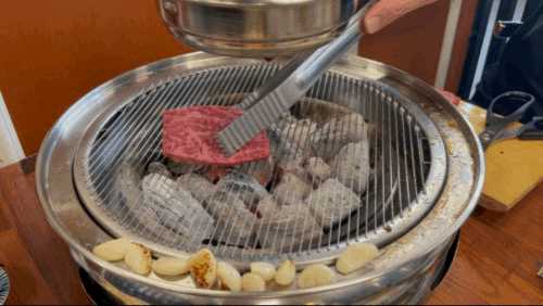 수원 영통 맛집 영포화로 - 화로위에 살치살 굽는 영상