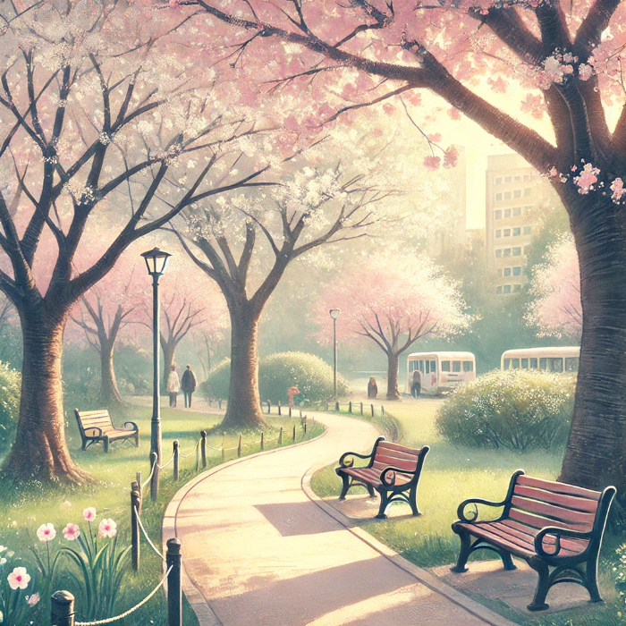 2025년 옥구공원에서 맞이한 봄. 벚꽃길