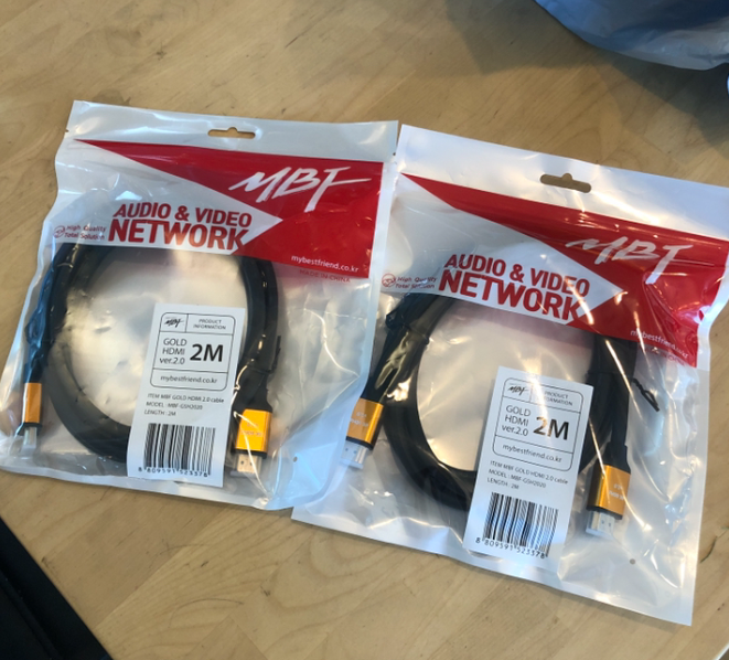 엠비에프 HDMI V2.0 골드 케이블