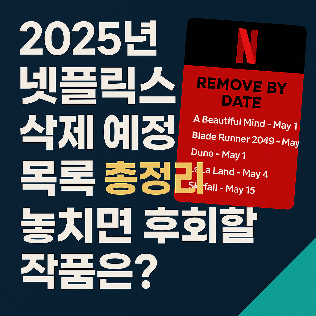 넷플릭스 삭제 예정 목록